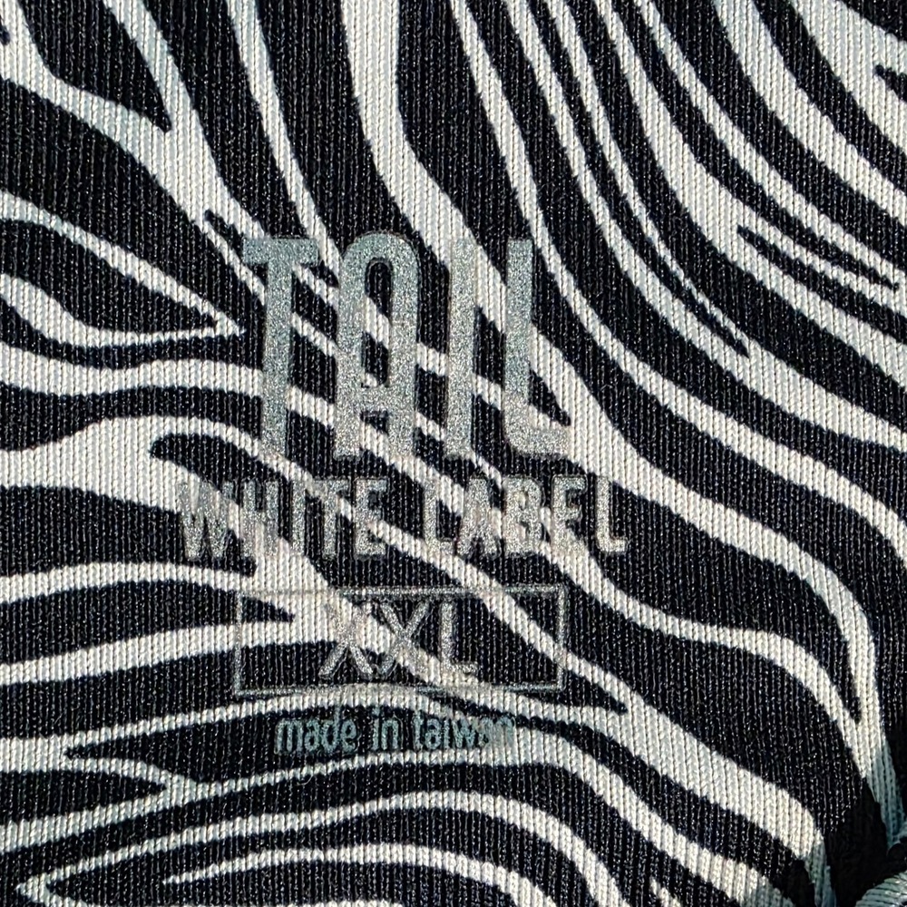 Tail White Label Womens XXL Golf Polo Shirt Black White Zebra Print Quarter Zip - Picture 3 of 5
